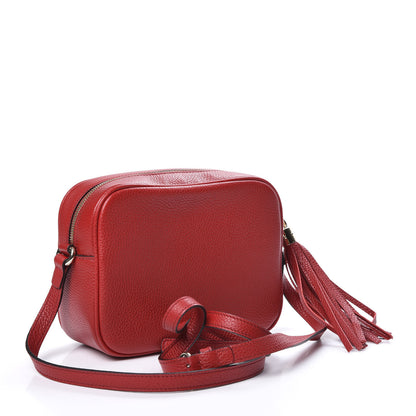 Gucci Pebbled Calfskin Small Soho Disco Bag Tabasco Red 2 of 9