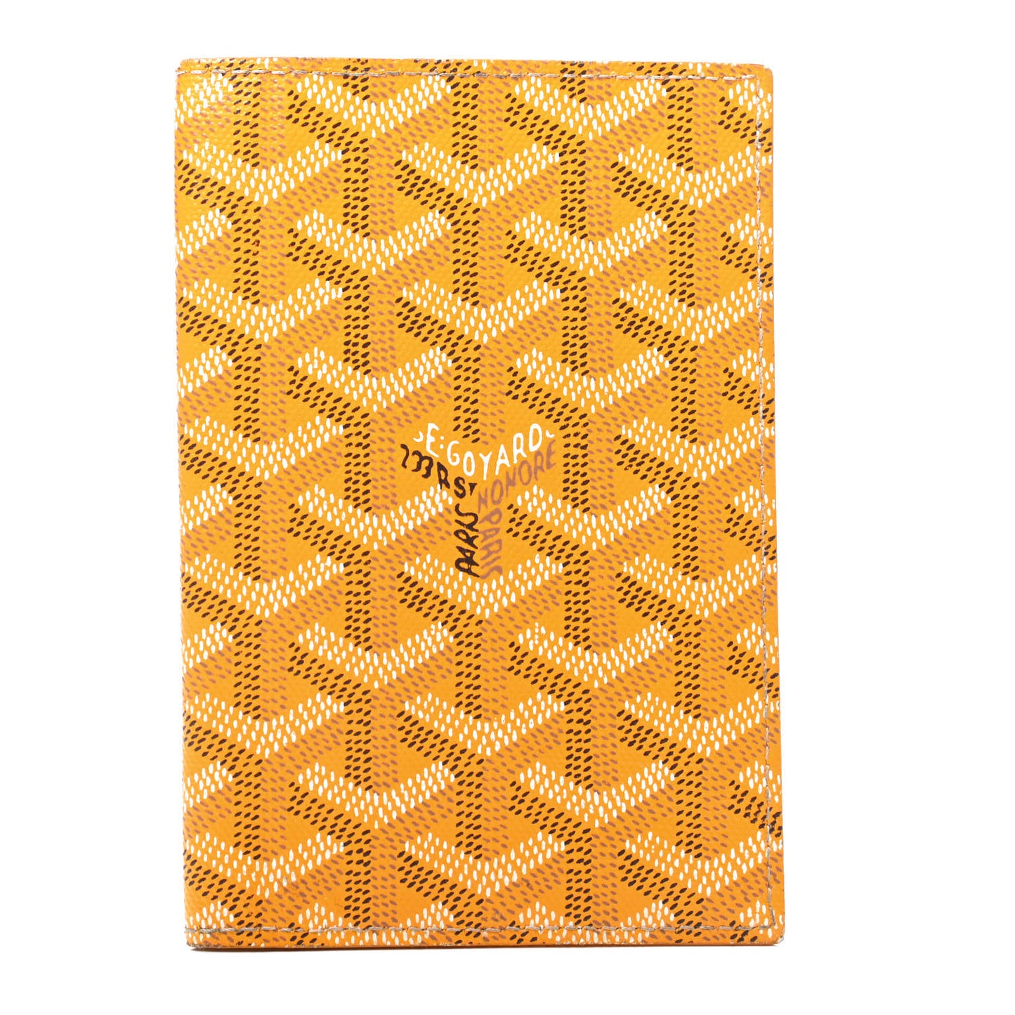 Goyardine Passport Wallet Yellow