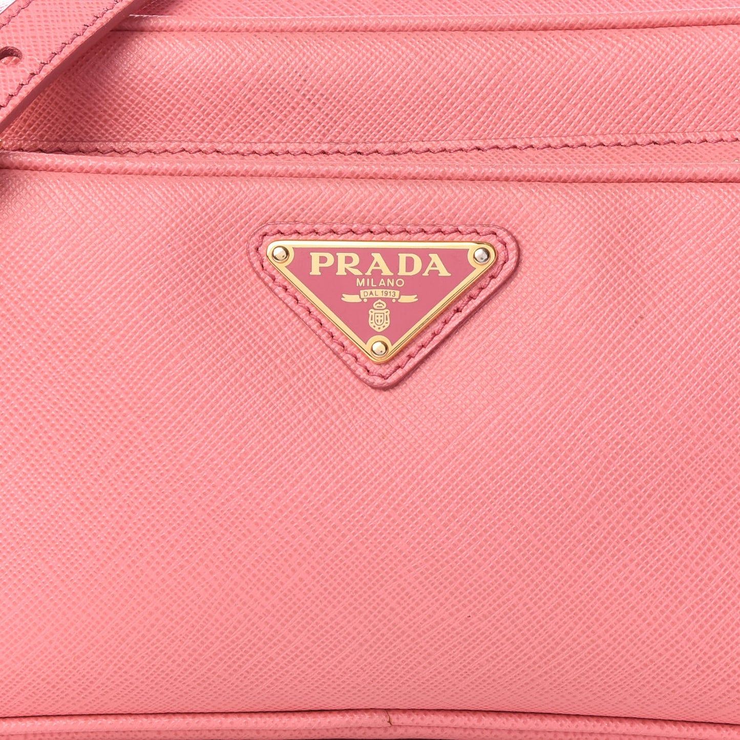 Saffiano Lux Double Zip Crossbody Bag Petalo