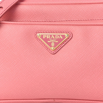 Prada Saffiano Lux Double Zip Crossbody Bag Petalo 12 of 13