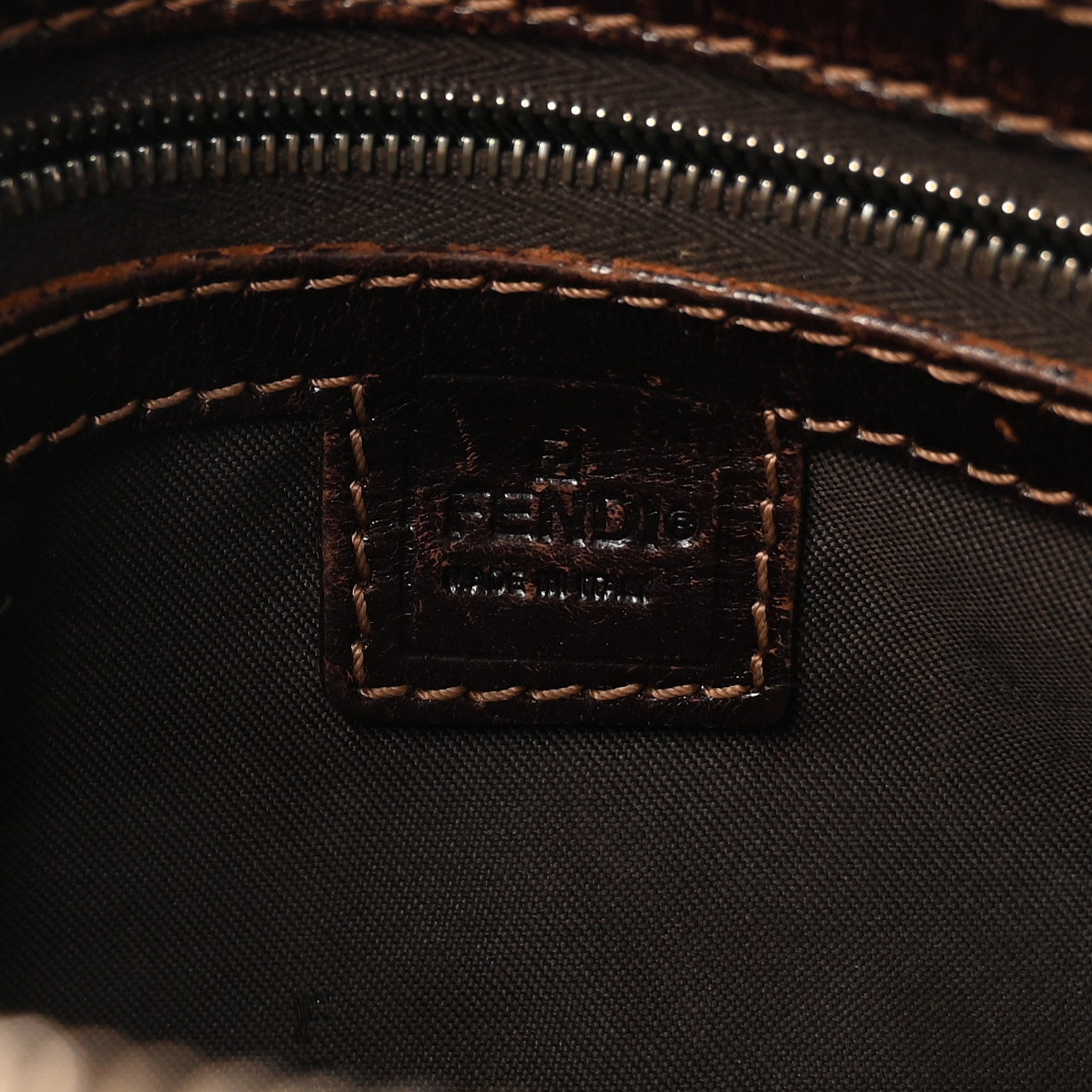 Fendi Zucca Mini Boston Satchel Tobacco 6 of 9
