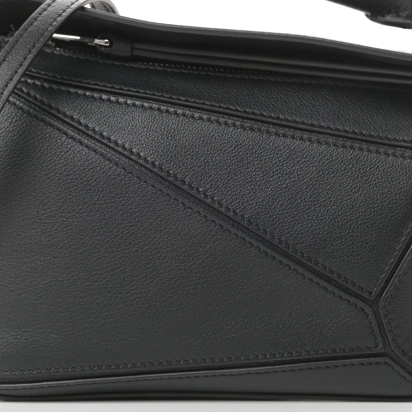 Calfskin Mini Puzzle Bag Black