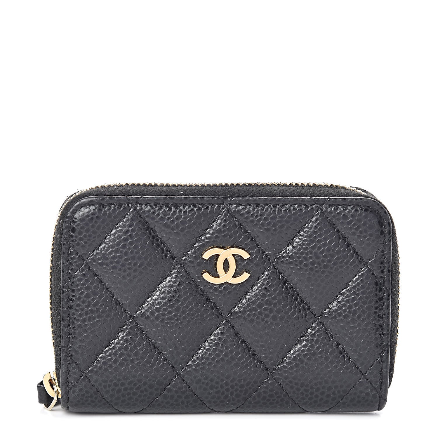 Chanel Caviar Quilted Zip Coin Purse Black 1 of 7