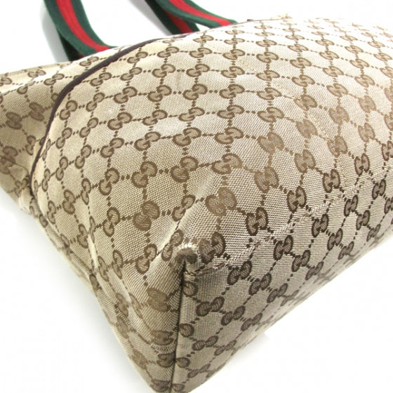 Monogram Web Large Diaper Tote Brown