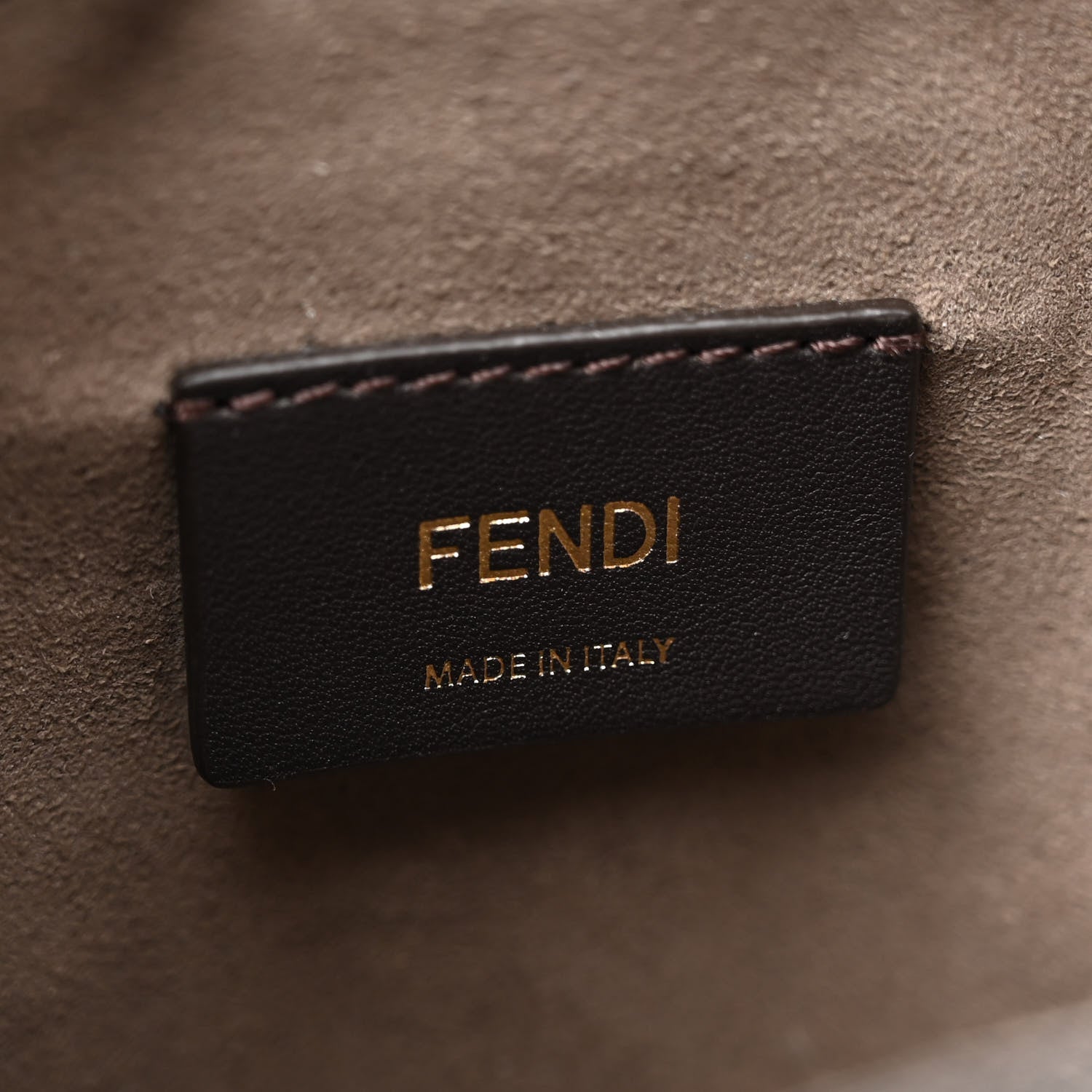 Fendi Vitello Liberty F is Fendi Bi-Color FF 1974 Embossed Mini Mon Tresor Bucket Bag Maya Black 6 of 10