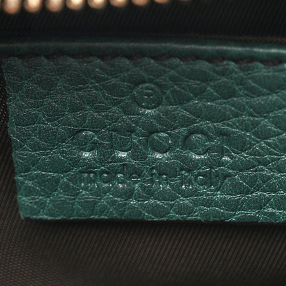 Gucci Pebbled Calfskin Medium Soho Cosmetic Case Emerald Green 6 of 10