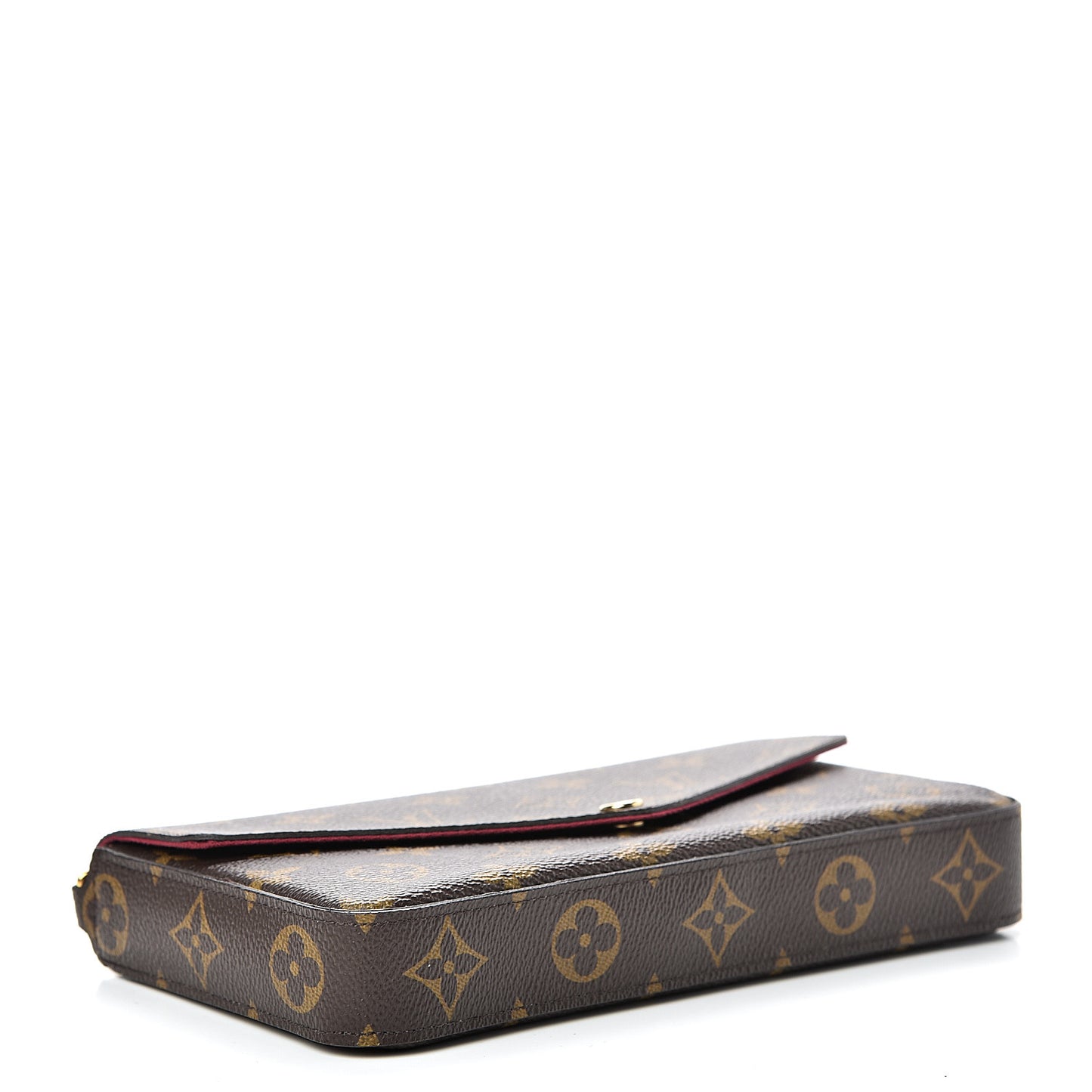 Monogram Pochette Felicie Chain Wallet Fuchsia