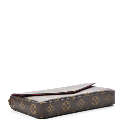 Louis Vuitton Monogram Pochette Felicie Chain Wallet Fuchsia 3 of 11
