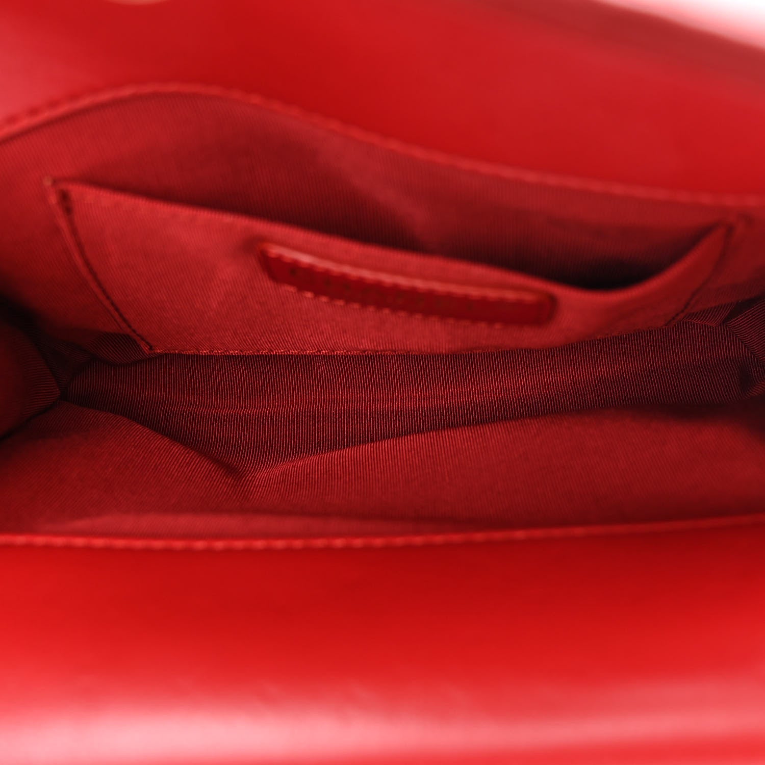 Chanel Calfskin Quilted Medium Triple Flap Red 6 of 17