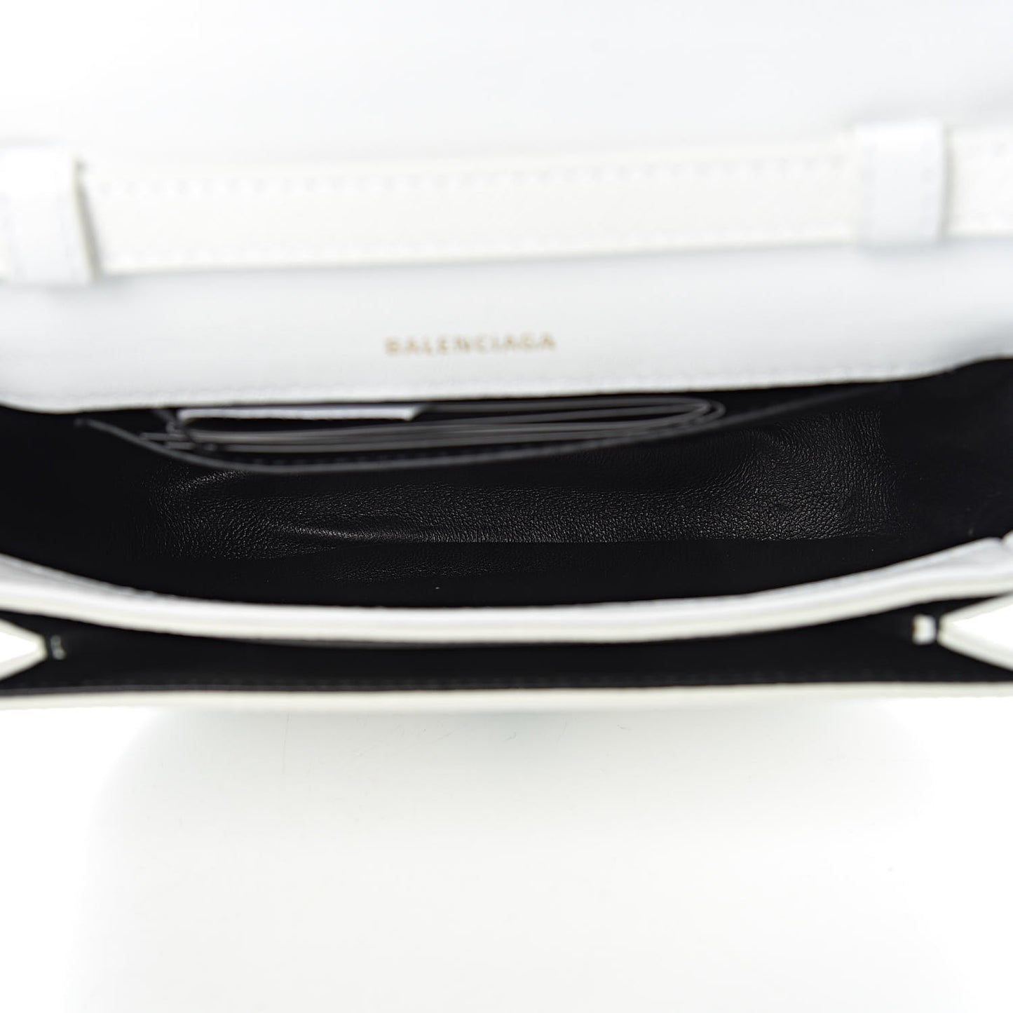 Grained Calfskin Logo Print Ville Day Bag XS White