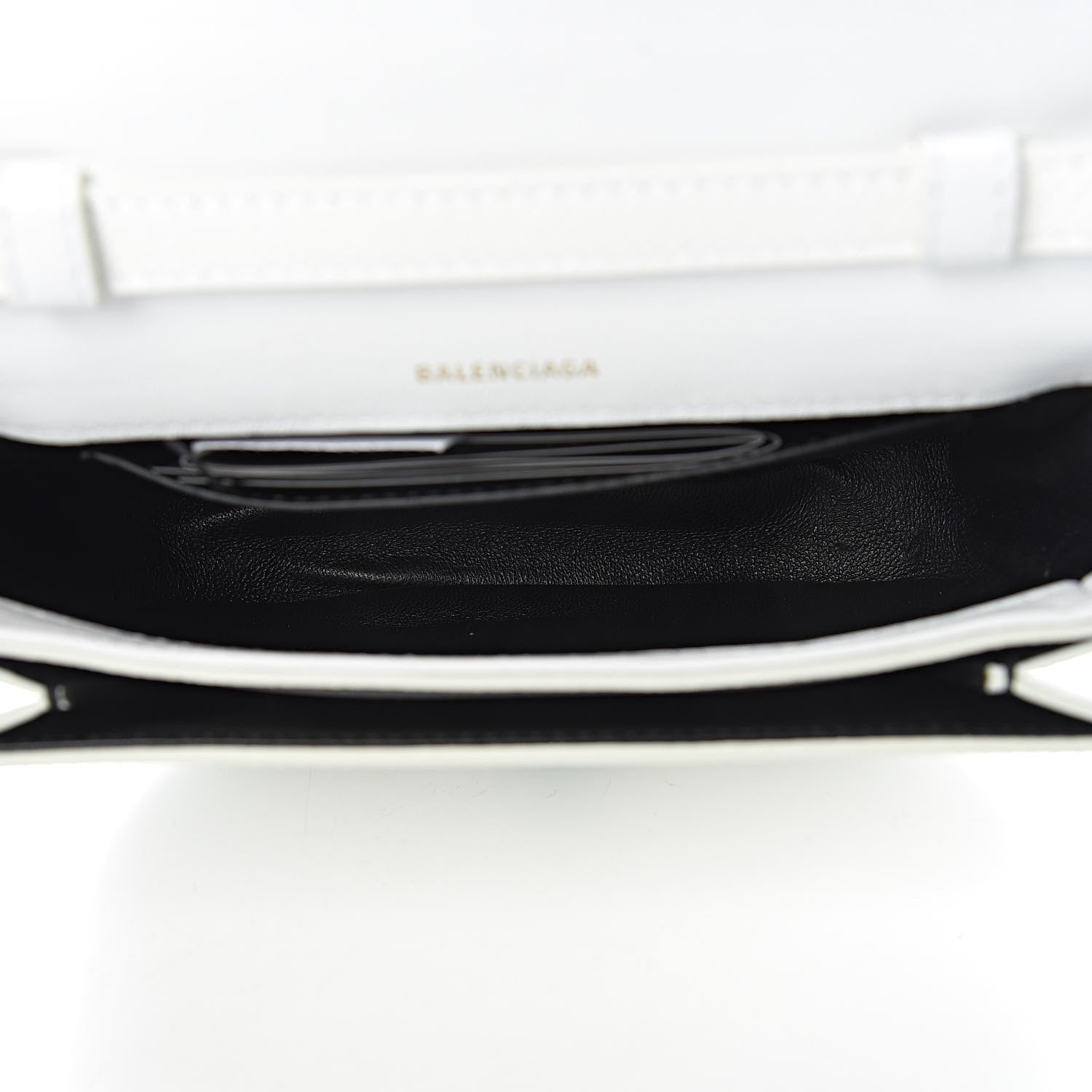 Balenciaga Grained Calfskin Logo Print Ville Day Bag XS White 5 of 9