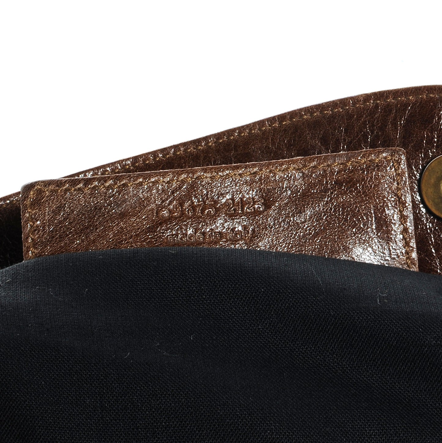 Chevre Leather Oval Clutch Truffle
