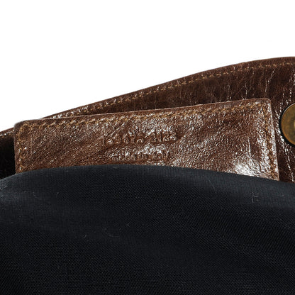 Balenciaga Chevre Leather Oval Clutch Truffle 7 of 7
