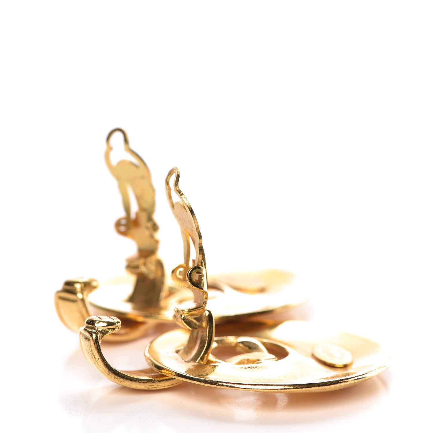 Chanel CC Clip On Earrings Gold 3 of 4
