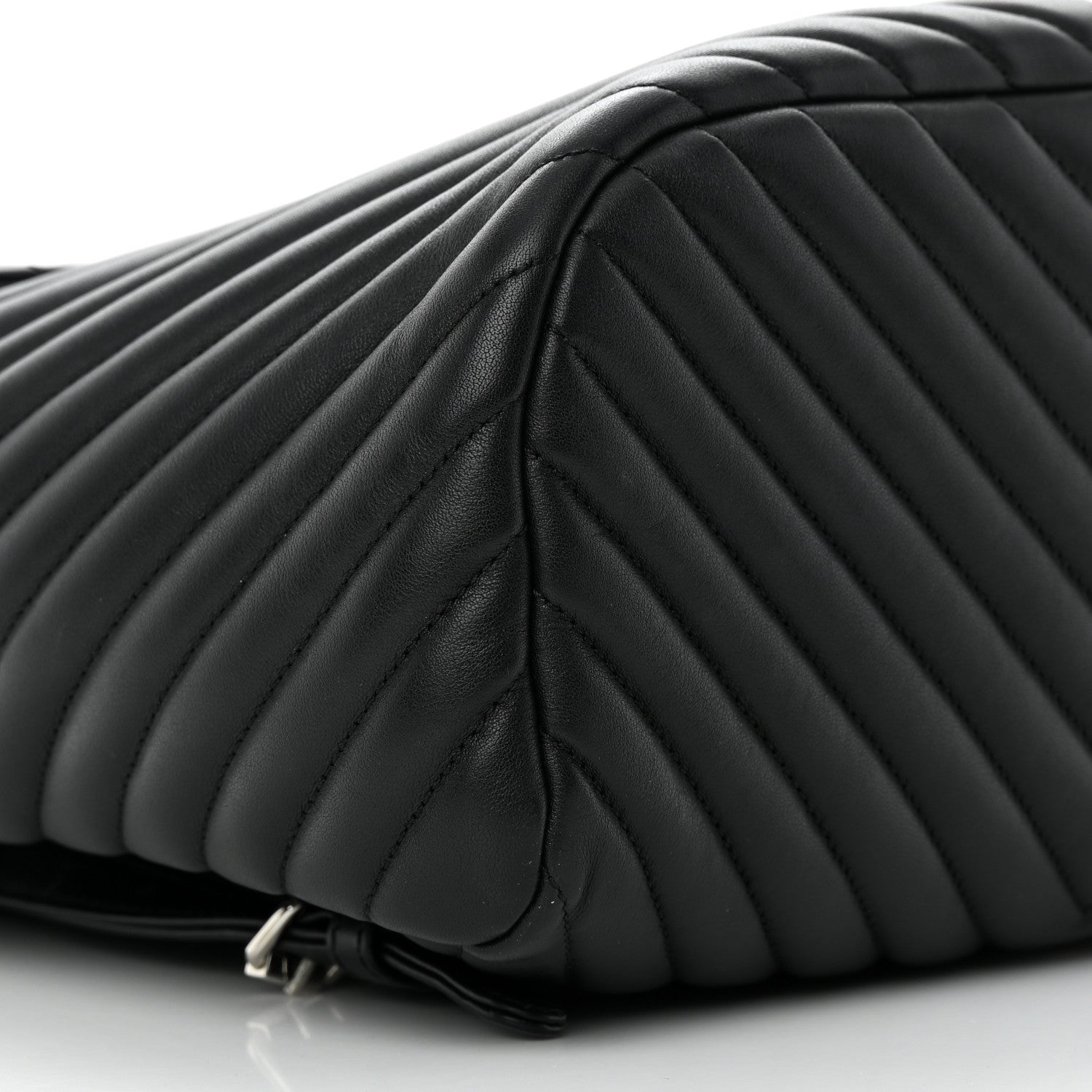 Chanel Calfskin Chevron Quilted Large Urban Spirit Backpack Black 9 of 13