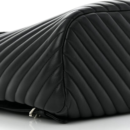 Chanel Calfskin Chevron Quilted Large Urban Spirit Backpack Black 9 of 13