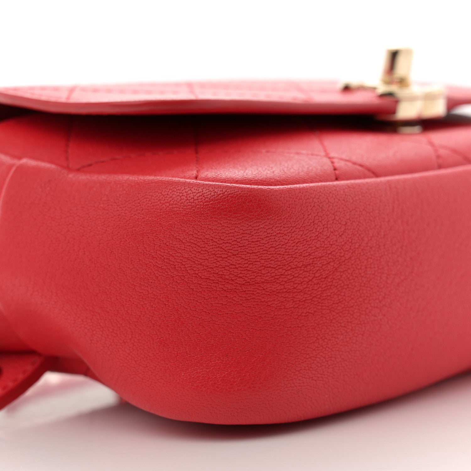 Chanel Goatksin Quilted Casual Trip Waist Belt Bag Red 9 of 10