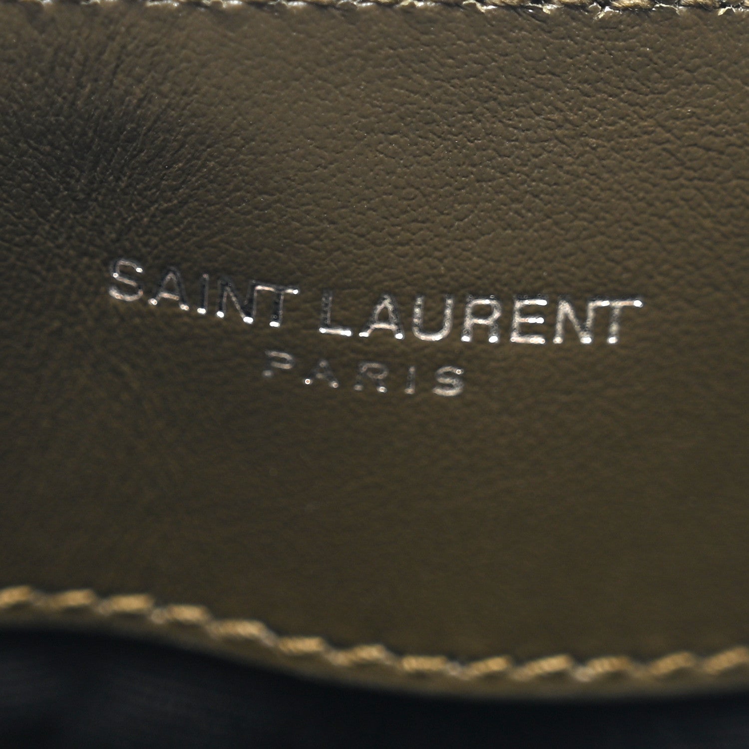 Saint Laurent Calfskin Y Quilted Monogram Medium Loulou Chain Satchel Khaki Fonce 7 of 11