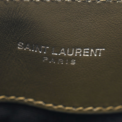 Saint Laurent Calfskin Y Quilted Monogram Medium Loulou Chain Satchel Khaki Fonce 7 of 11