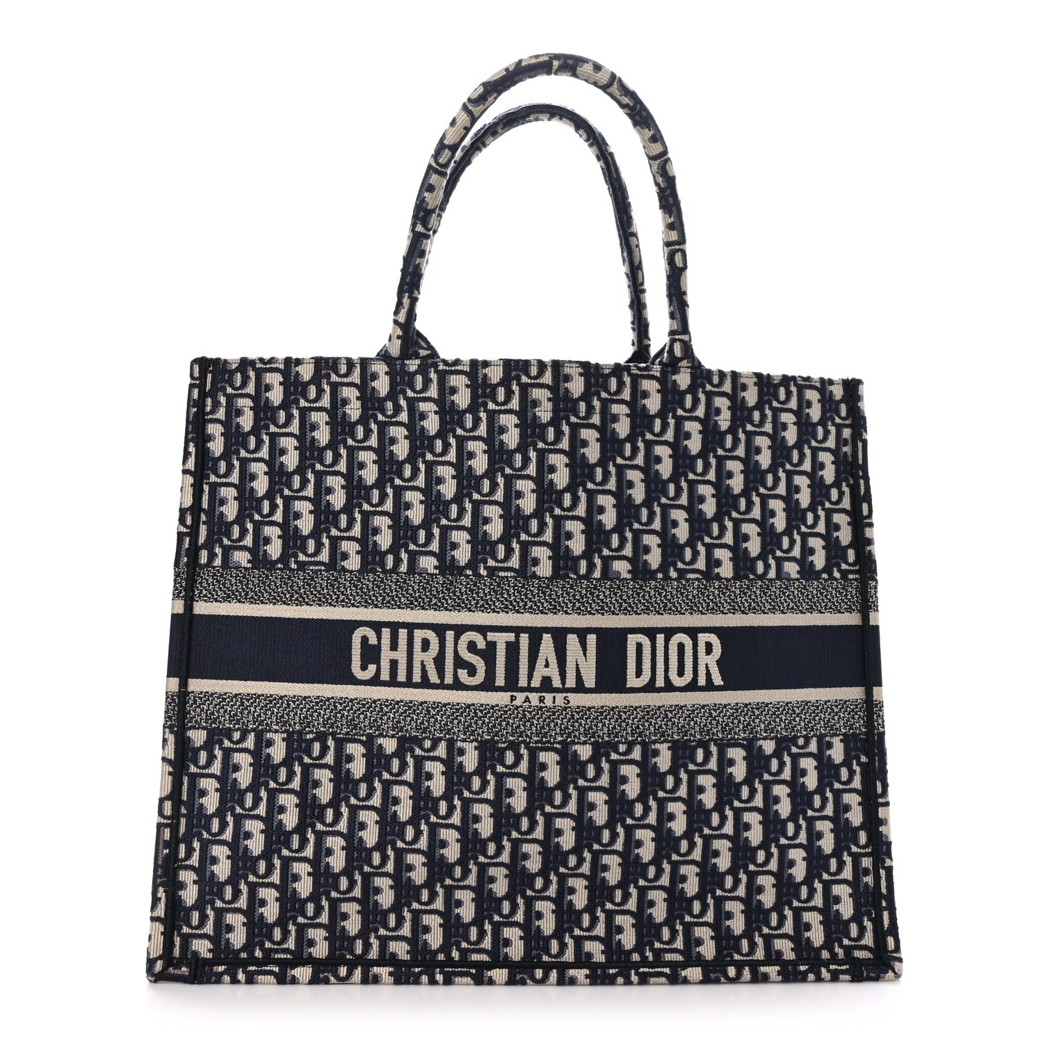 Christian Dior Oblique Large Book Tote Blue Multicolor 1 of 10