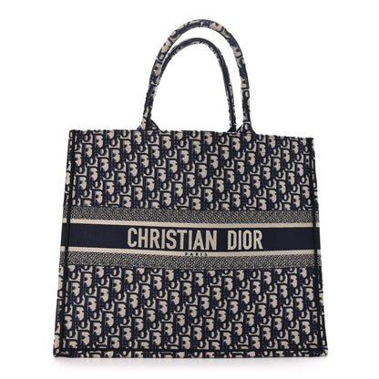 Christian Dior Oblique Large Book Tote Blue Multicolor 1 of 10