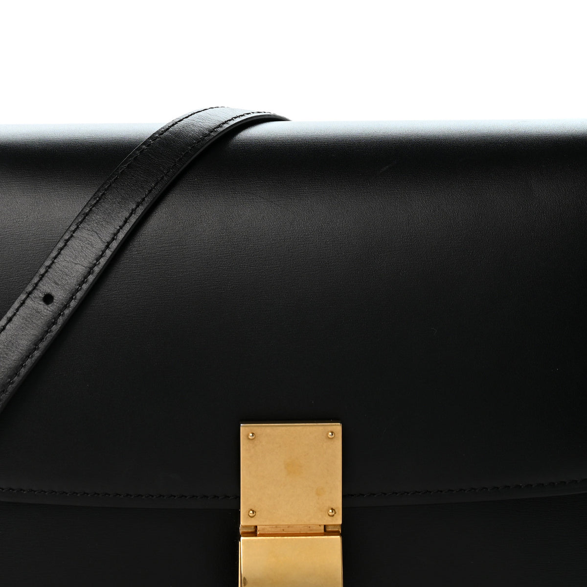 Celine Box Calfskin Medium Classic Box Flap Bag Black 9 of 14