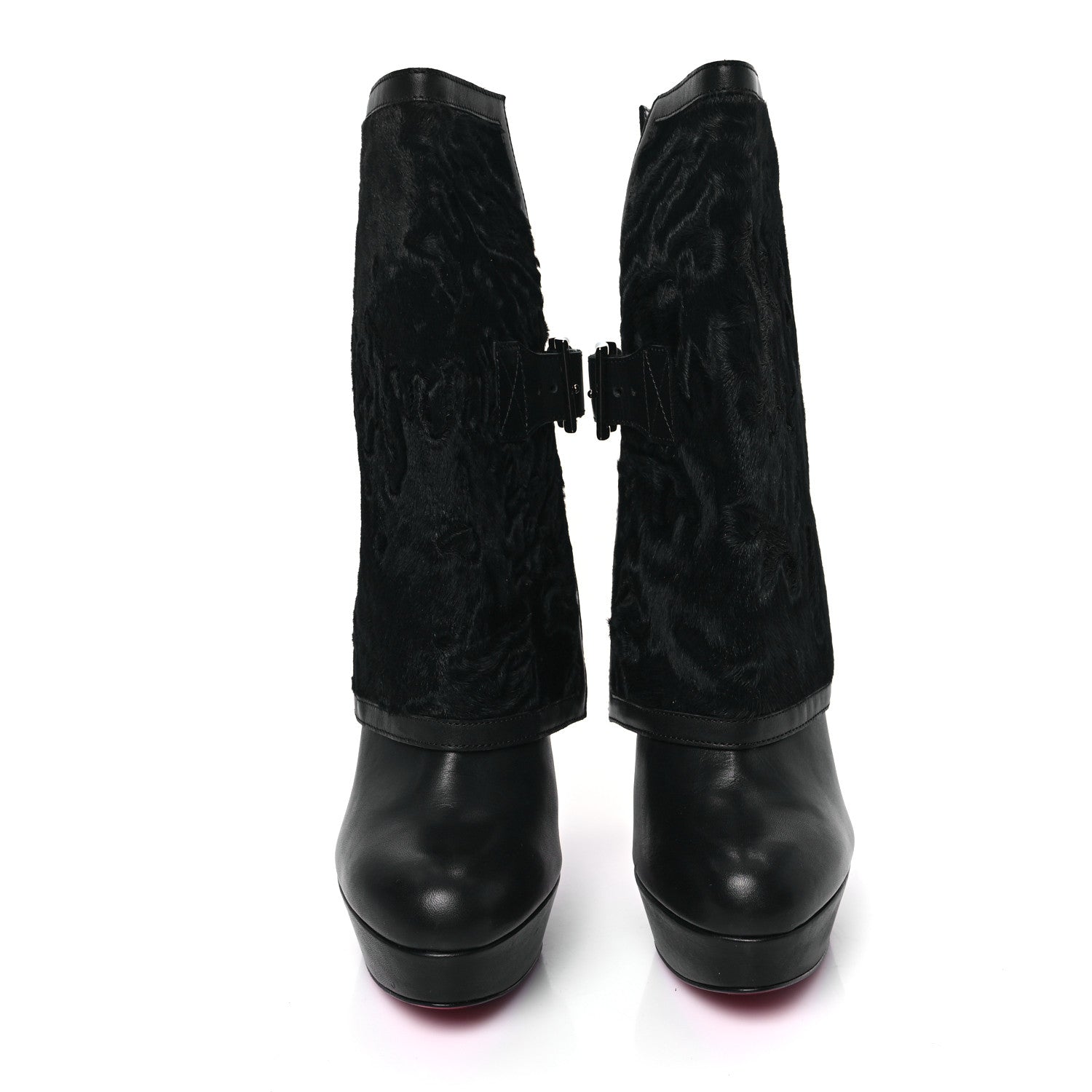 Christian Louboutin Calfskin Karkoul Armony 140 Ankle Boots 39 Black 3 of 9