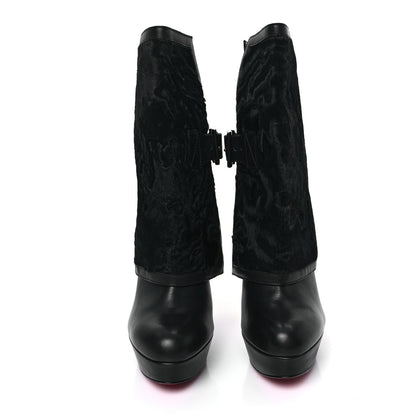 Christian Louboutin Calfskin Karkoul Armony 140 Ankle Boots 39 Black 3 of 9
