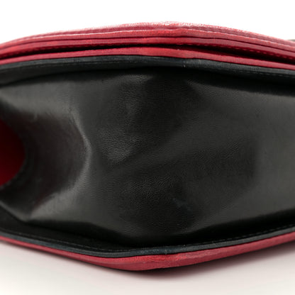 Chanel Lambskin Quilted Medium Boy Flap Black Red 9 of 14