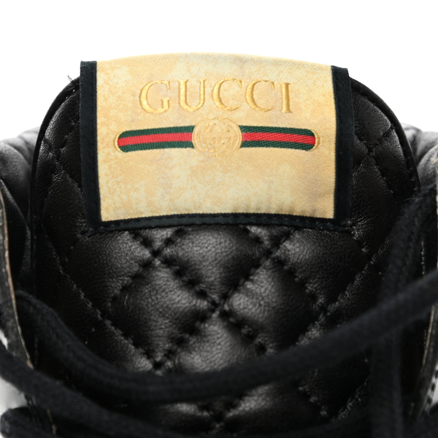 Gucci Magnum Calfskin Nappa Quilted Lace Up Ankle Boots 40 Black 8 of 9