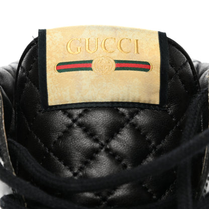 Gucci Magnum Calfskin Nappa Quilted Lace Up Ankle Boots 40 Black 8 of 9