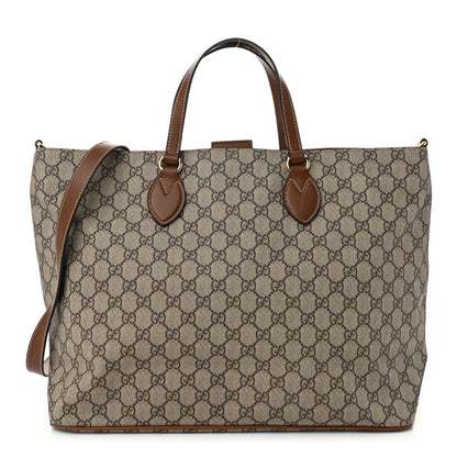 Gucci Soft GG Supreme Monogram Medium Crossbody Tote Beige Cuir 1 of 11