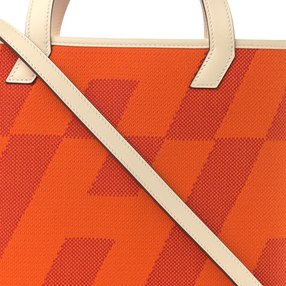 Hermes Swift H Canvas Cabas H En Biais 27 Feu Framboise Nata 8 of 11