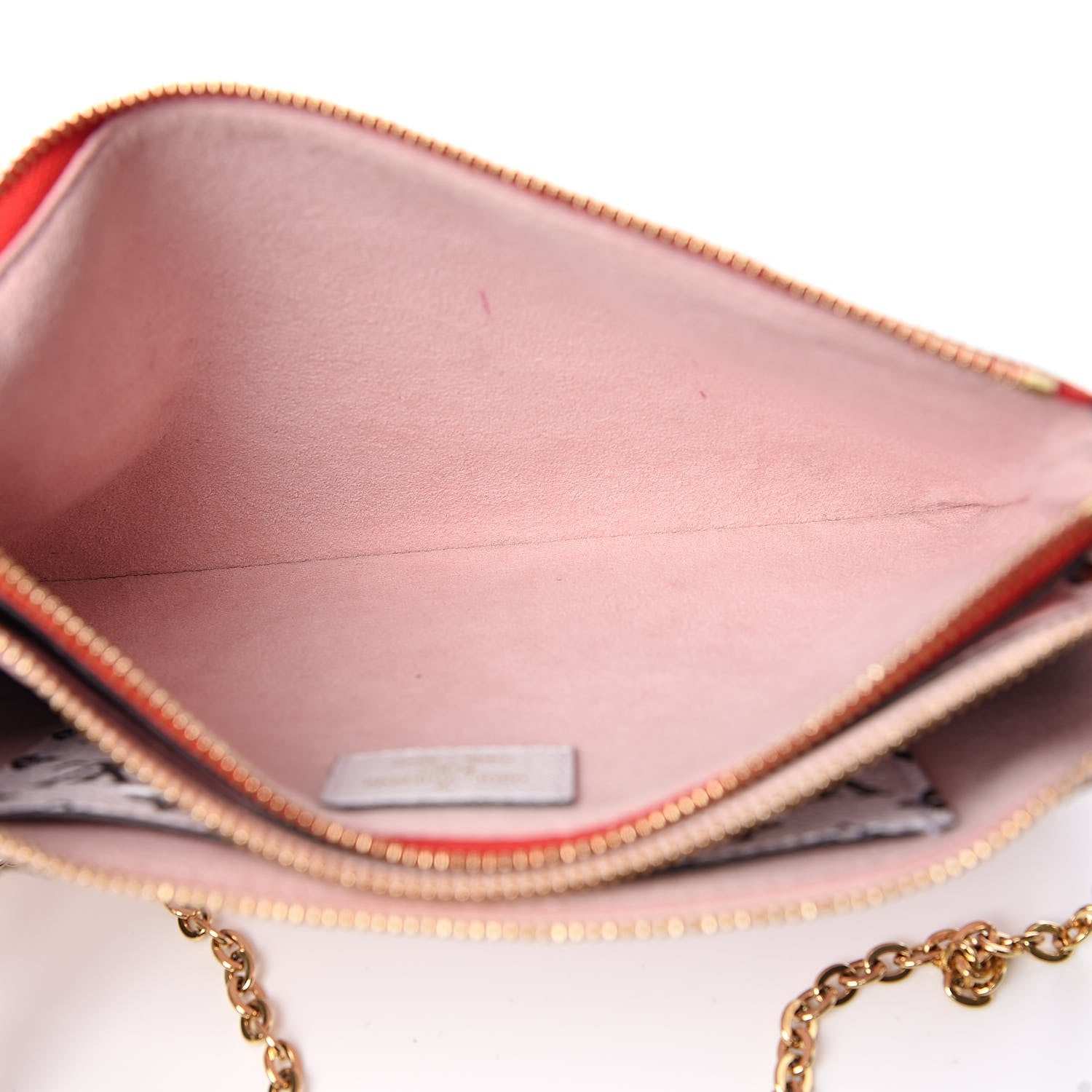 Louis Vuitton Monogram Giant Double Zip Pochette Rouge 5 of 11