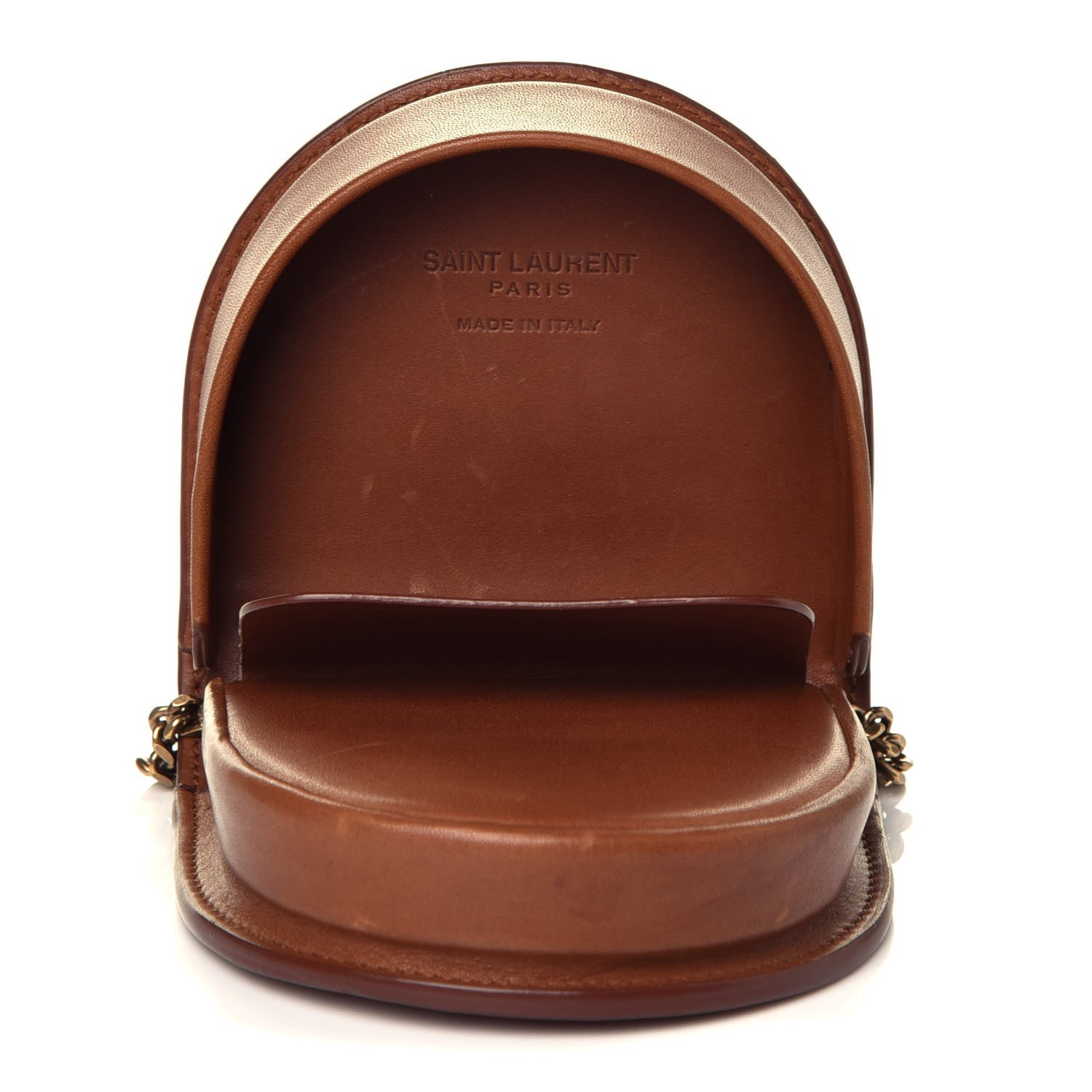 Saint Laurent Calfskin Monogram Baby Kaia Crossbody Bag Brick 5 of 9