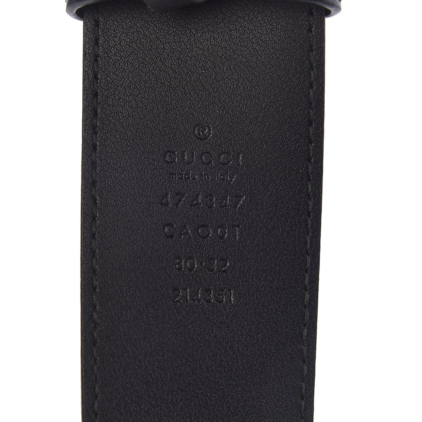 Dollar Calfskin Interlocking G Belt 80 32 Black