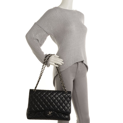 Chanel Caviar Maxi Single Flap Black 2 of 8