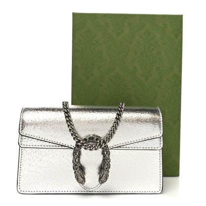 Gucci Metallic Calfskin Super Mini Dionysus Shoulder Bag Silver 11 of 11