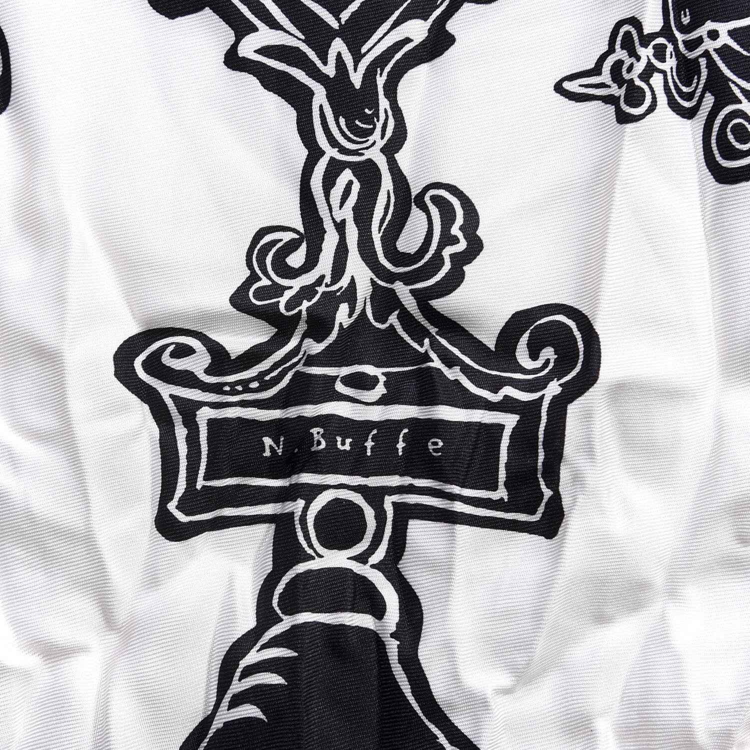 Hermes Silk Serio Ludere Scarf 90 White Black 4 of 4