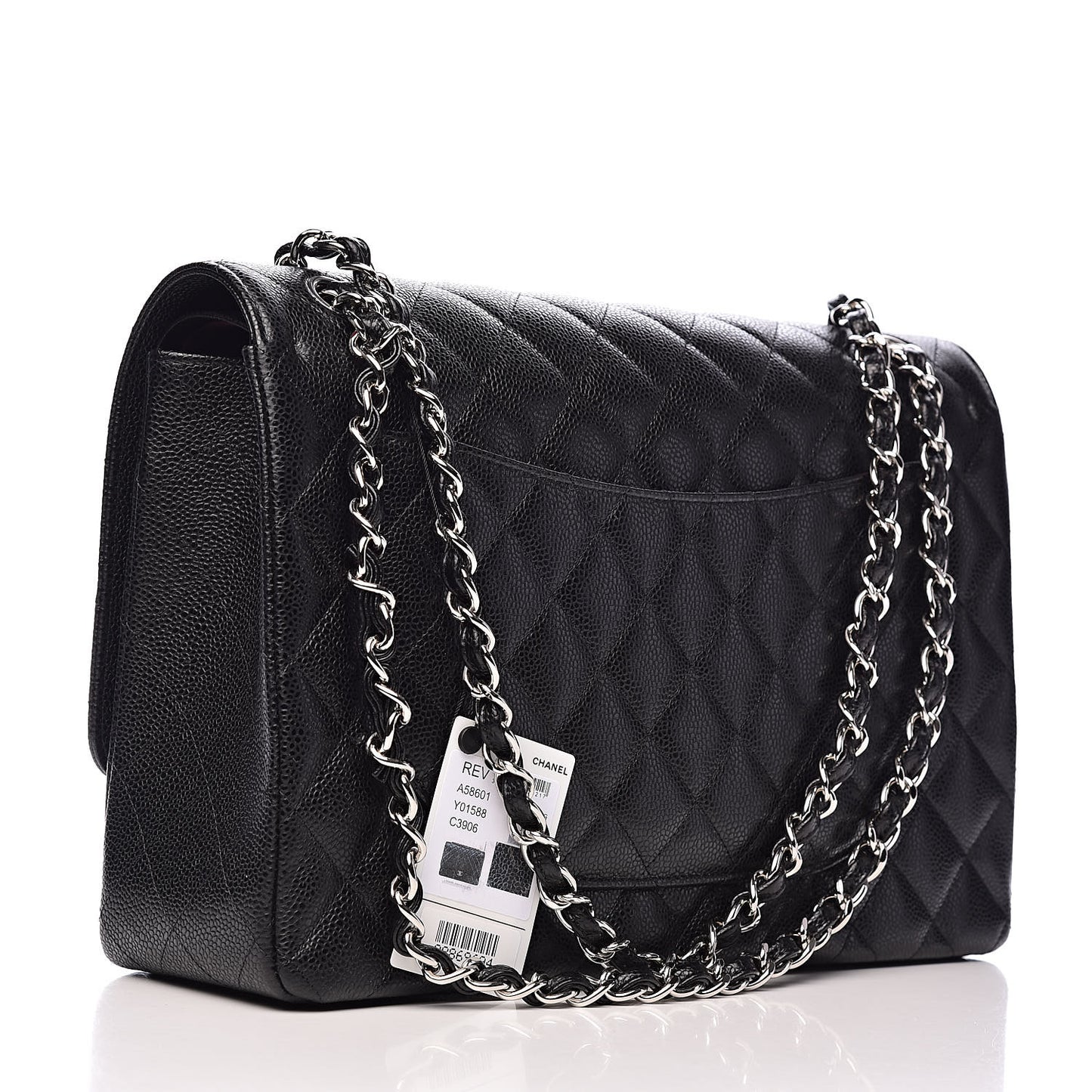 Caviar Quilted Maxi Double Flap Black