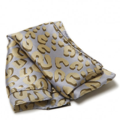 Louis Vuitton Silk Leopard Scarf Blue 4 of 6