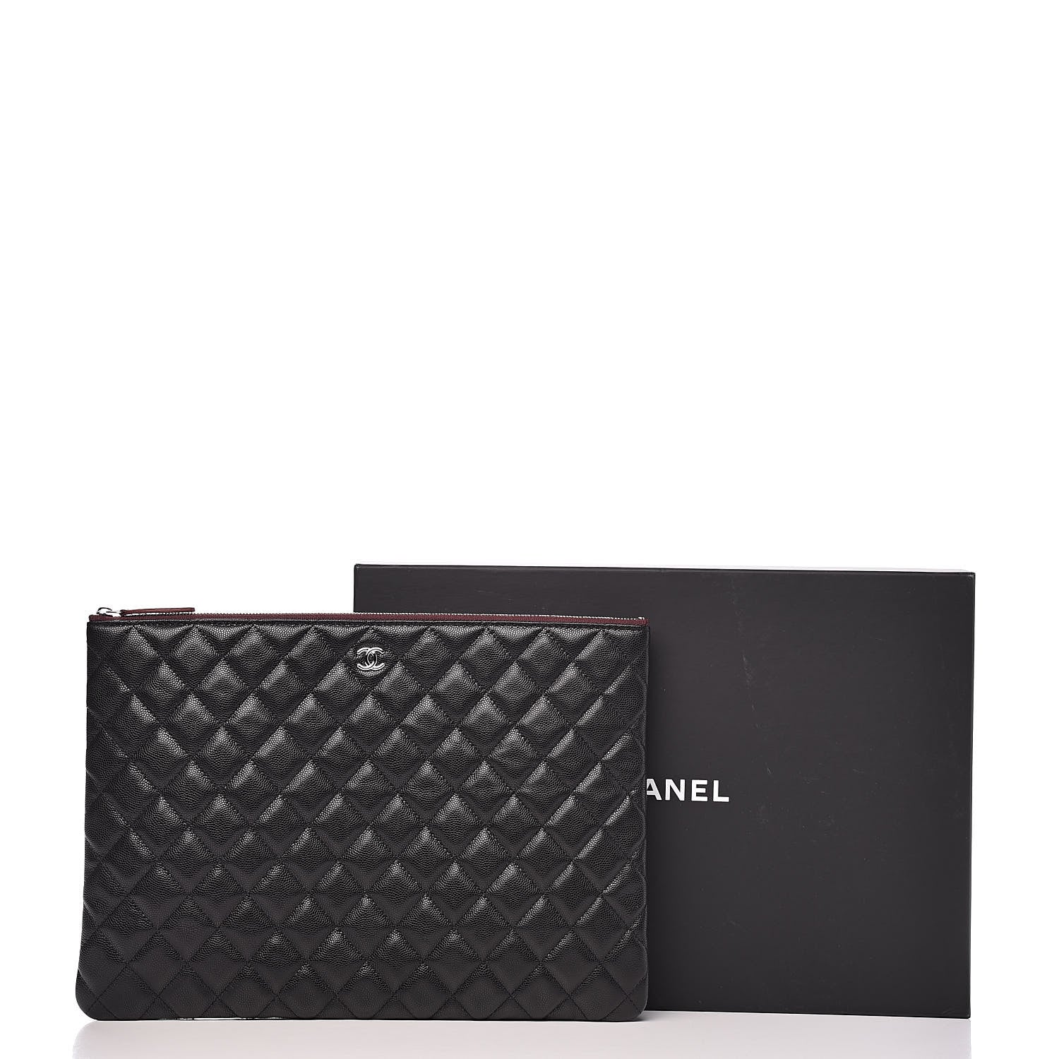 Chanel Caviar Quilted Large Cosmetic Case Black 8 of 8
