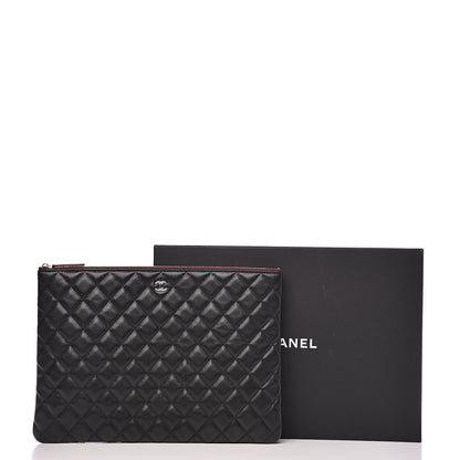 Chanel Caviar Quilted Large Cosmetic Case Black 8 of 8