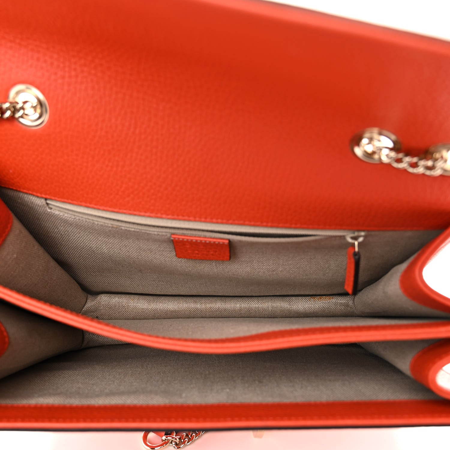 Gucci Dollar Calfskin Interlocking G Shoulder Bag Sun Orange 5 of 9