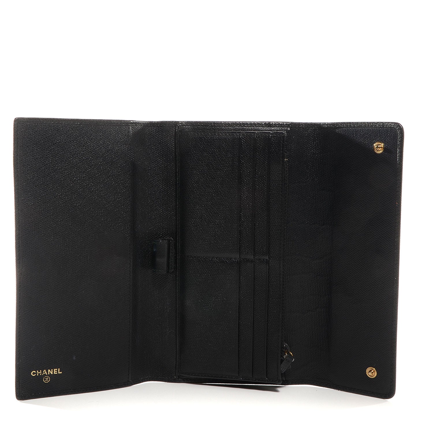 Chanel Calfskin Large Flap Wallet Black 6 of 8