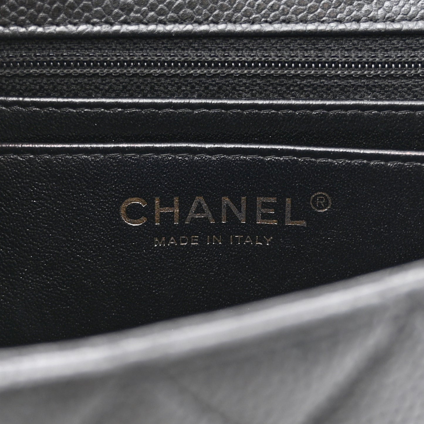 Caviar Quilted Mini Rectangular Flap Black