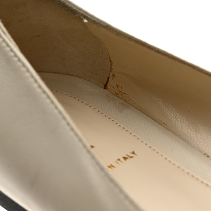 Fendi Vitello Cuoio FF Ballerina Flats 37.5 White 10 of 14