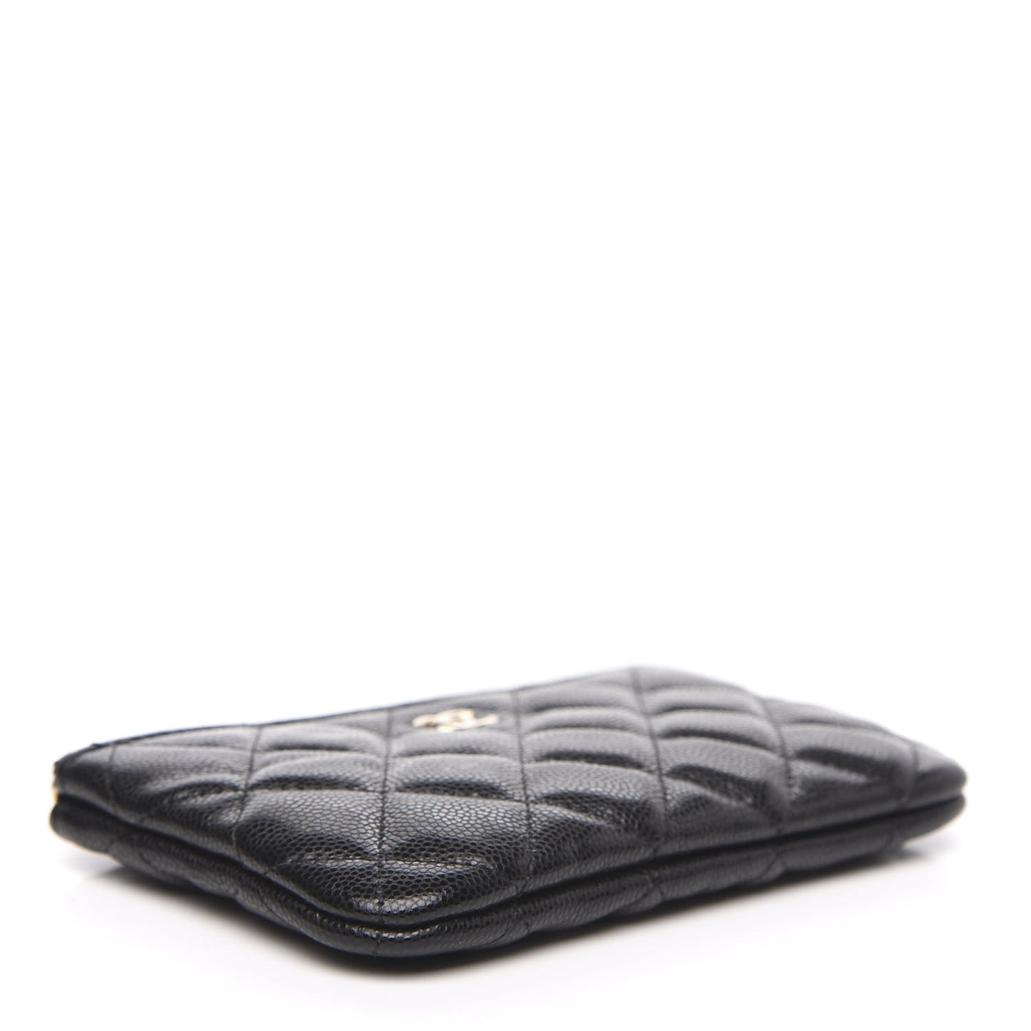 Caviar Quilted Small Cosmetic Case Black