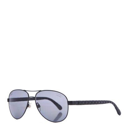 Chanel Pilot Summer Polarized Quilted Aviator Sunglasses 4204-Q Black 1 of 8