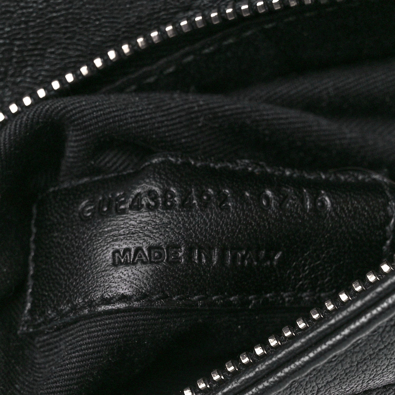 Saint Laurent Sheepskin Matelasse Chevron Monogram College Chain Wallet Black 7 of 11